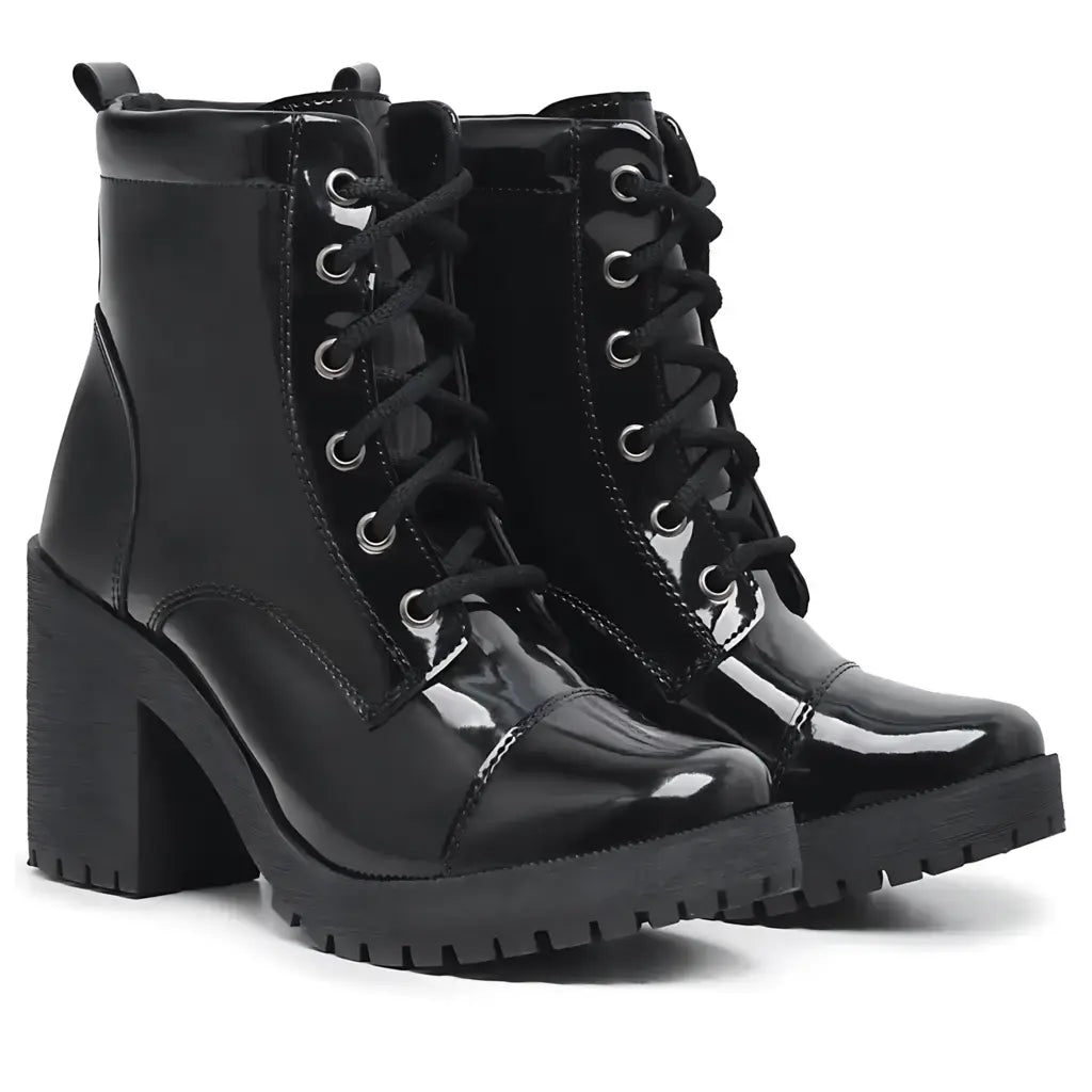 Coturno Tratorado Coturno Feminino De Salto Bota Coturno Salto