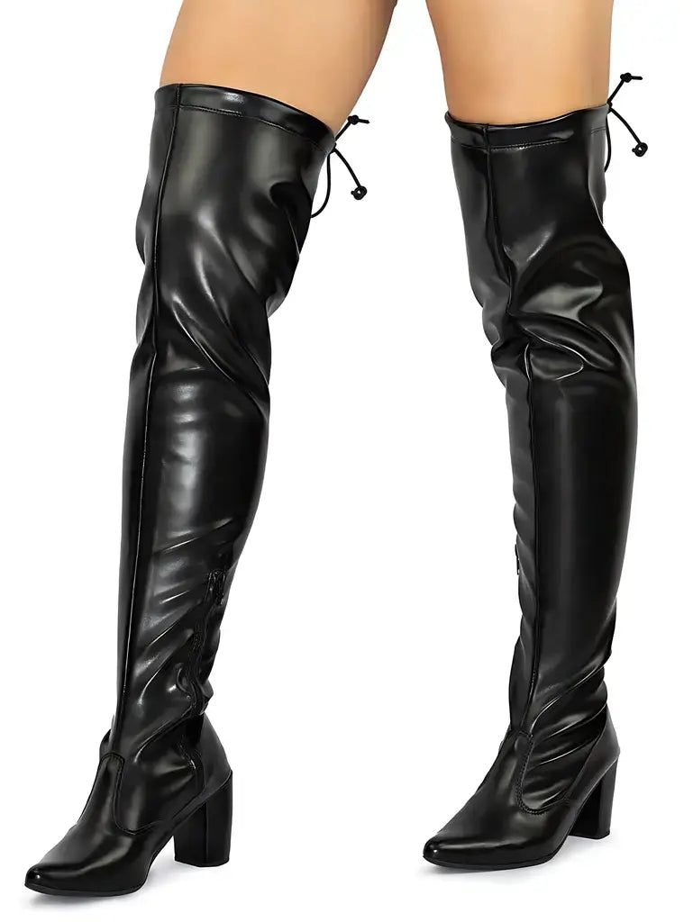 Bota Cano Alto Bota De Couro Ate O Joelho Bota Over The Knee Cano