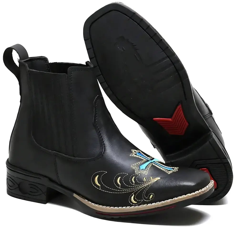 Botina-Feminina-Cano-Curto-Texana-Preta-Estilo-Western-Country_001-Scavanni