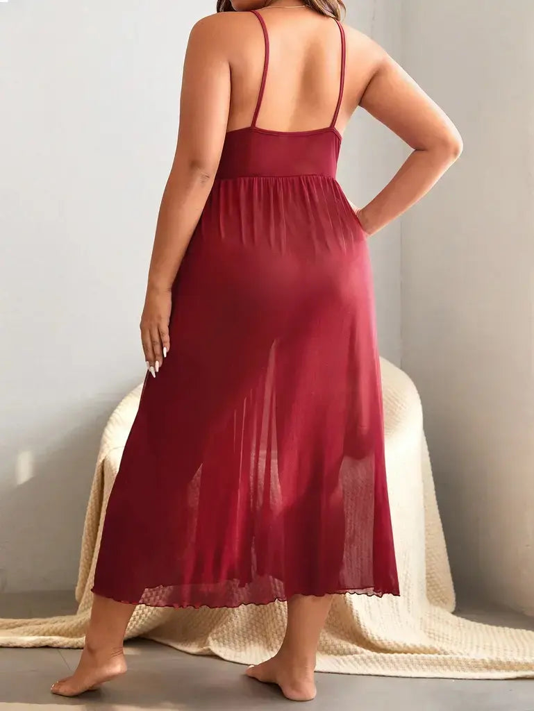 Pijama Plus Size Feminino Vinho