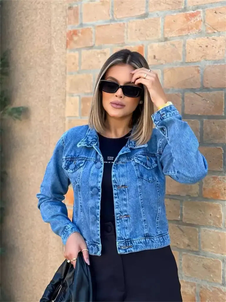 Jaqueta Jeans Feminina Jaquetas Na PromoÃ§Ã£o Jaqueta Jeans