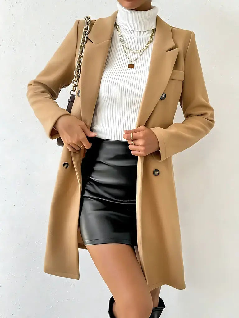 Sobretudo Feminino Longo Elegante Marcela: Qualidade Premium