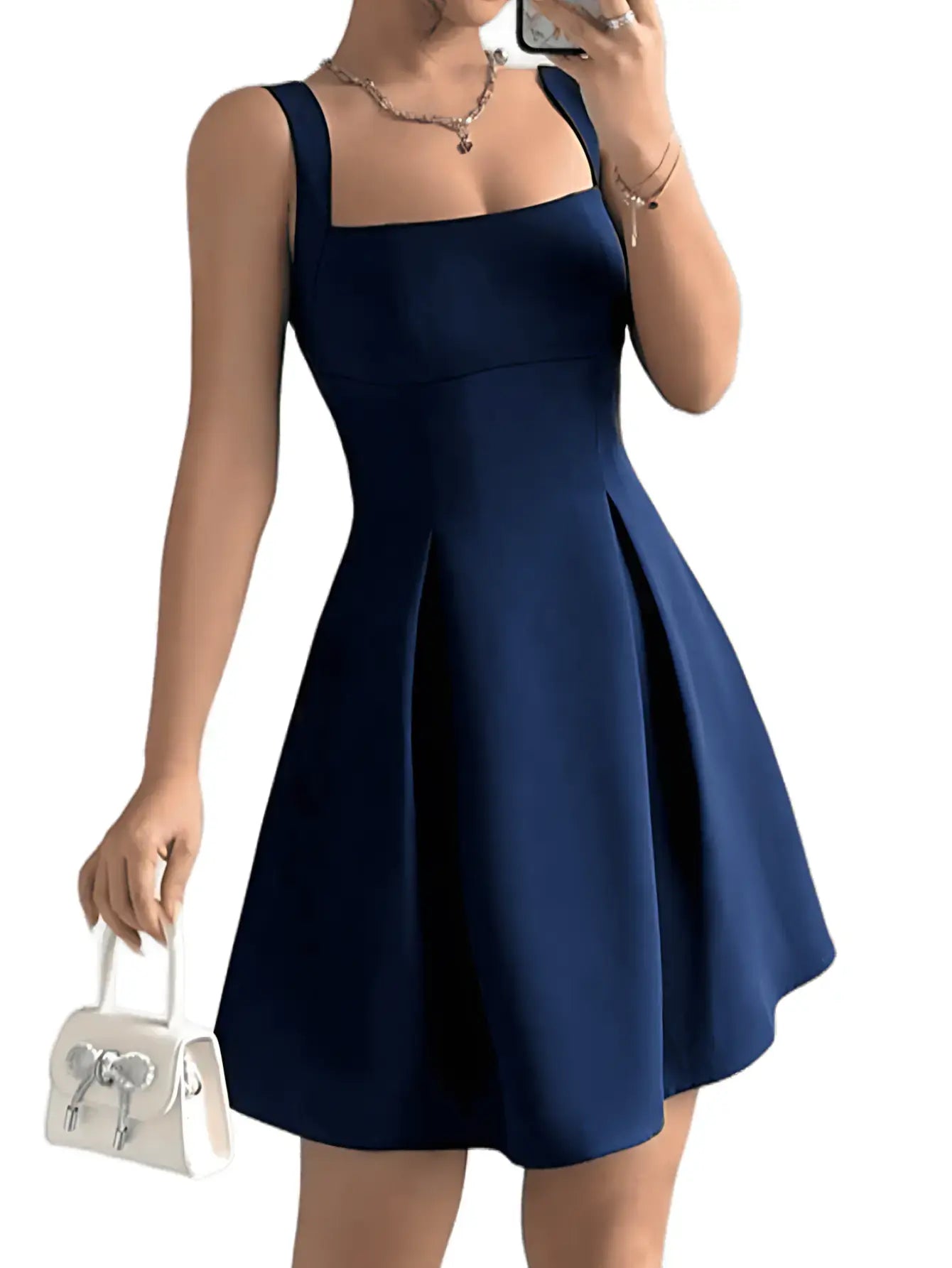 Vestido Curto Azul Marinho