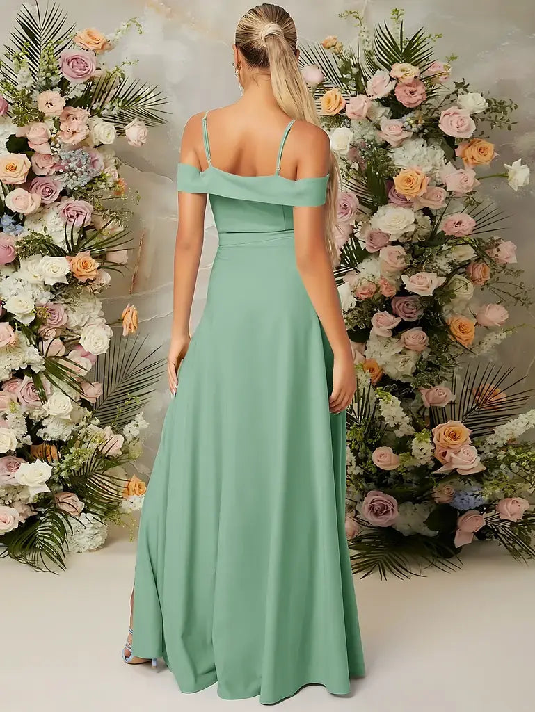 Vestido Longo Alças Finas, Costas Nuas