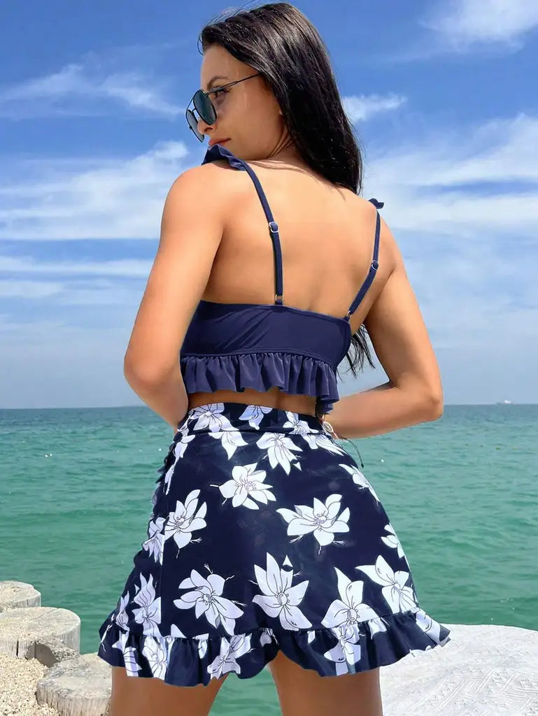 Conjunto de Biquíni Com Saia