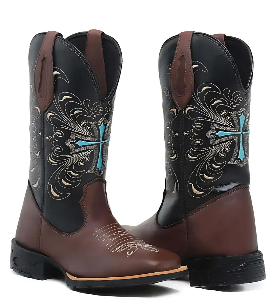 Bota-Western-Feminina-Cowboy-Bico-Quadrado