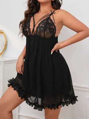 Pijama Plus Size Feminino Preto