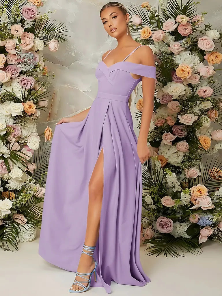 Vestido de Festa Longo Lilás