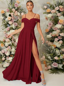 Vestido de Festa Longo Vinho