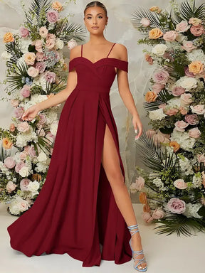 Vestido de Festa Longo Vinho